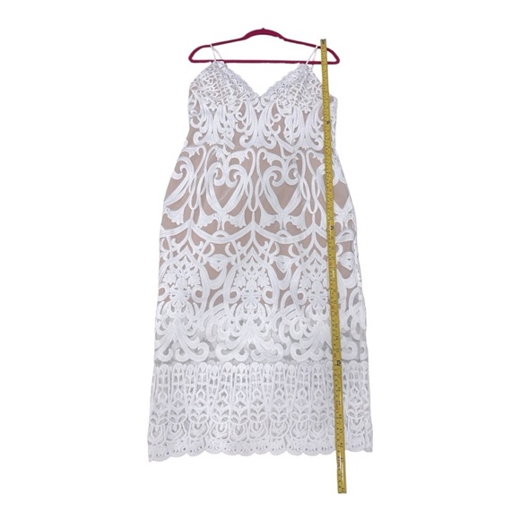Bardot Gia Lace Midi Dress ivory cream size 10 L - Picture 6 of 14